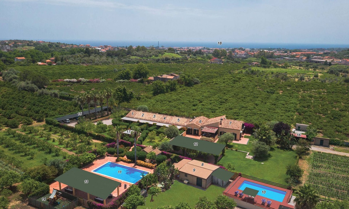 Trappitello Villa | Princely Relais Taormina: Iconic Etna View, Lush Garden & 2 Pools