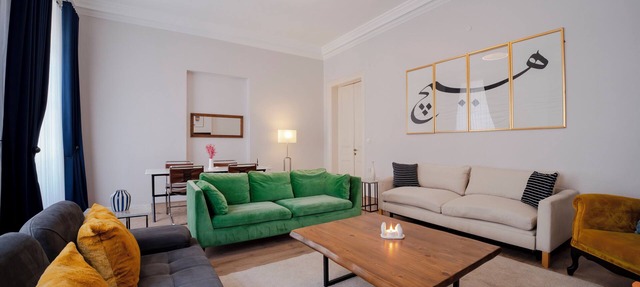 3-Bedroom, 2-Bathroom with High Ceilings, Spacious Layout and No Stairs in İstanbul