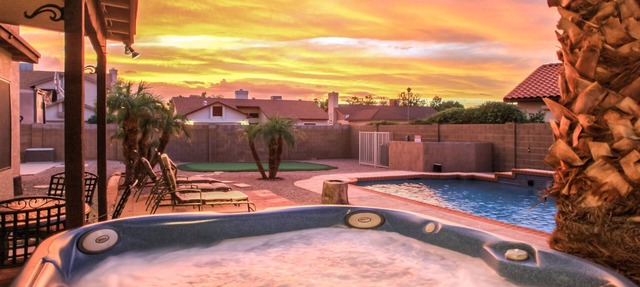 Backyard Playground! Golf Sport Court & Hot Tub! in Glendale