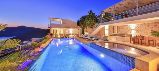 Exceptionally spacious villa with one of the best views in Kalkan in Kalkan