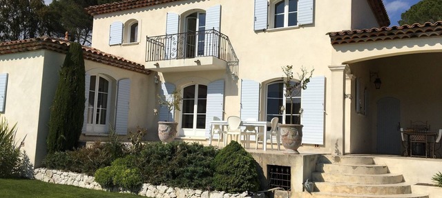 Idyllic setting Bastide family view Saint Paul de Vence and sea in Vence