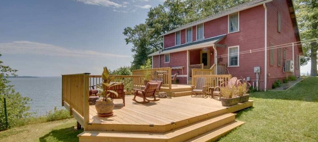 Rustic Cliff-top Cabin at the Tip of Lake Champlain's Barney Point in Colchester